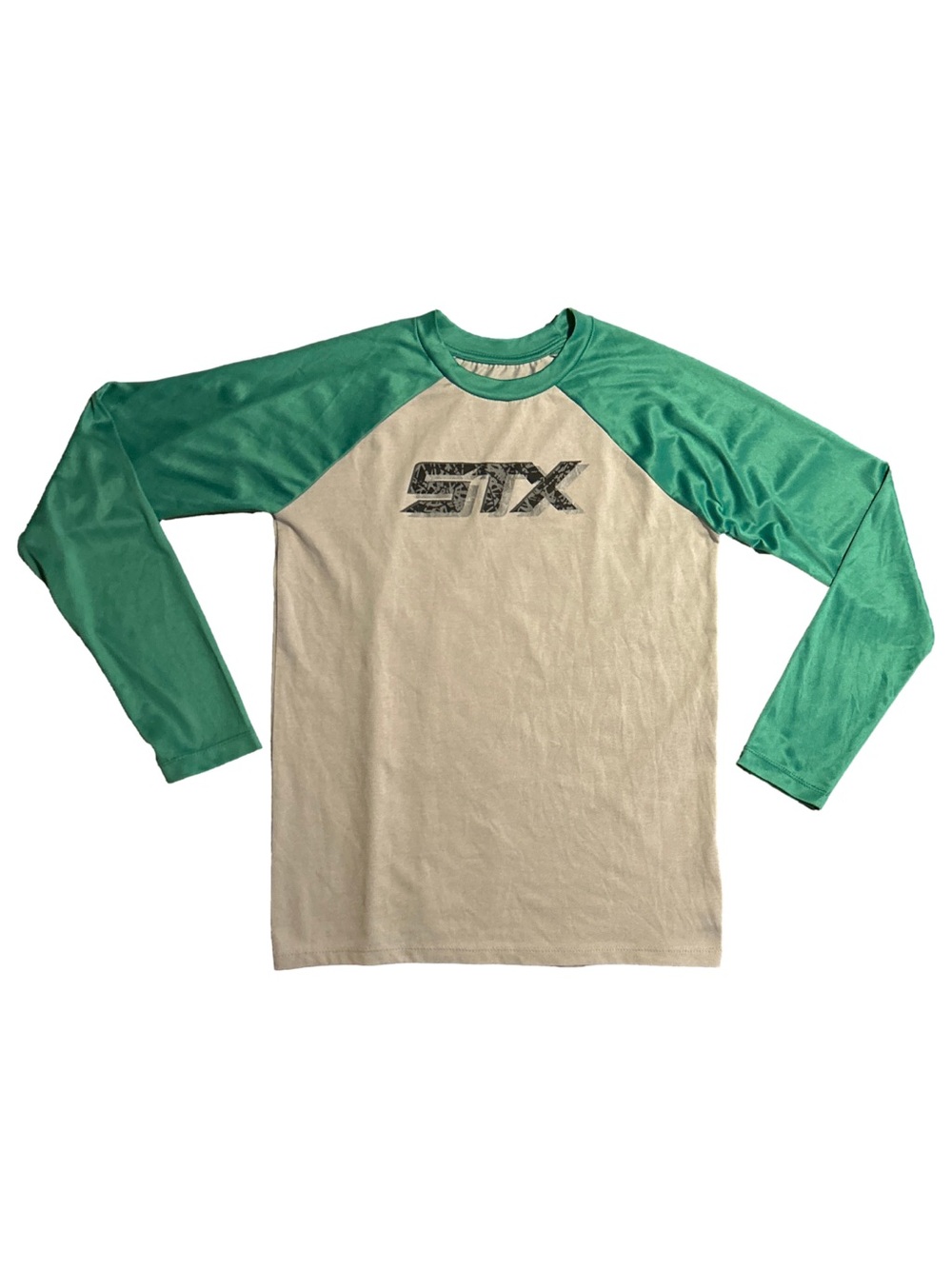 STX Raglan Long Sleeve Tee in Gray and Green